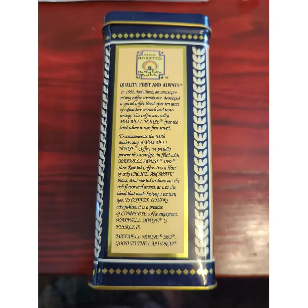 Vintage Maxwell House 1892 - 1992 100 Year Anniversary Coffee Tin (empty)
